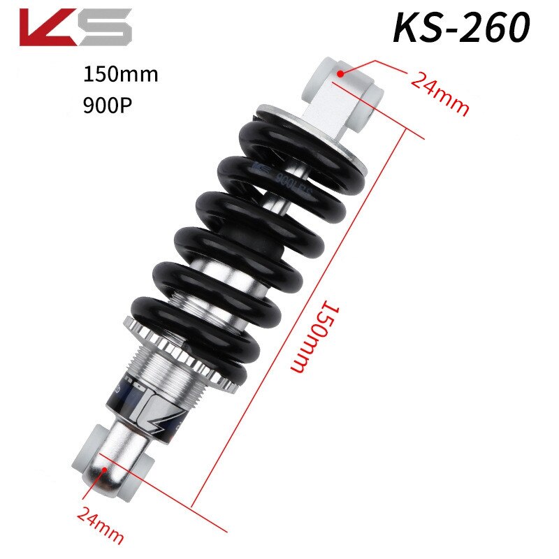 Ks støtdemper mtb sykkelfjær bakdempere sammenleggbar sykkel elektrisk scooterdemper 120-190mm: Ks -260 150mm 900p
