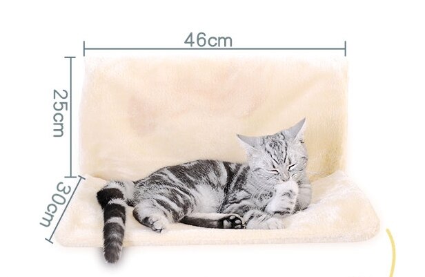 Removable Cat Radiator Bed Window Sill Lounge Hammocks Hanging Bed Warm Cosy Seat for Dog Kitty Puppy Pet Winter Christmas