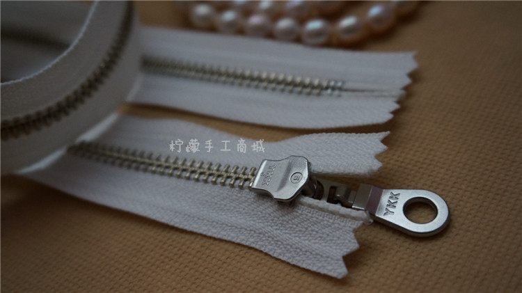 YKK 5 metal white copper closed zipper 15-50cm purse repair Metal
