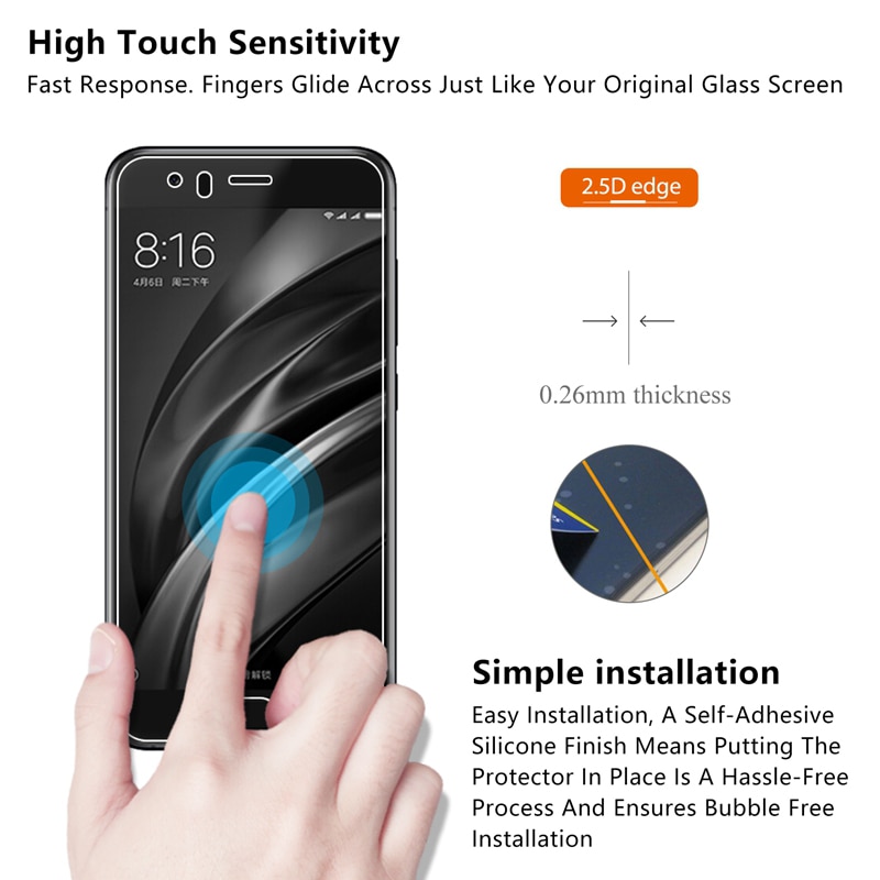 HD 9H Tempered Glass for Xiaomi Mi6 Mi5s Plus Screen Film Glass for Xiaomi Mi Note 2 Glass on Xiaomi Mi2 Mi3 Mi4i Mi4S Mi4C Mi5C