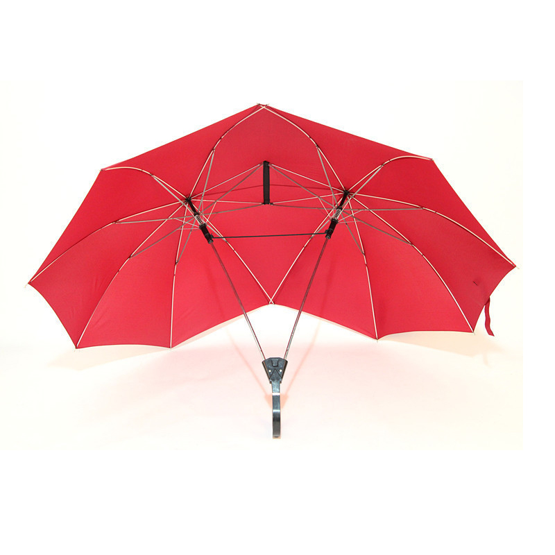 Langt håndtag to-polet par paraply mænd regn kvinde halvautomatisk forretnings paraply vindtæt parasoller