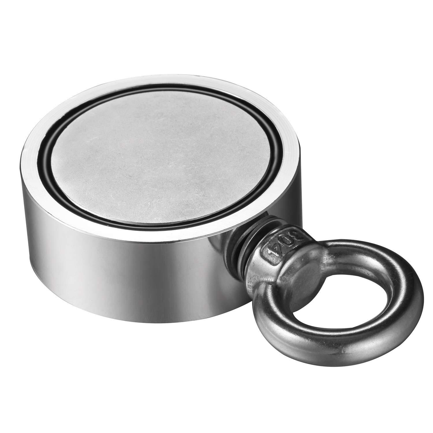 Dubbelzijdige magneet voor vissen, gecombineerde 200/300/500kg trekkracht ,60mm diameters, supersterke ronde neodymium vismagneet  k20: Default Title