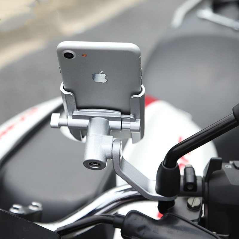 Aluminium Legierung Radfahren Stehen Halterung Einstellbar Fahrrad Fahrrad Lenker Telefon Halterung Motorrad Rückspiegel Telefon Halter