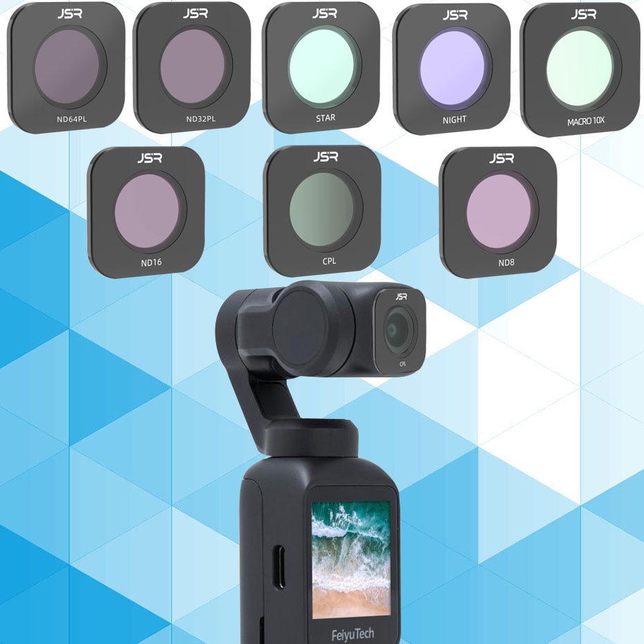 Filtr do FEIYU TECH Pocket MCUV CPL NDPL ND8 ND16 ND32 neutralna gęstość zestaw filtrów obiektywu do FEIYUTECH kamera kardanowa akcesoria