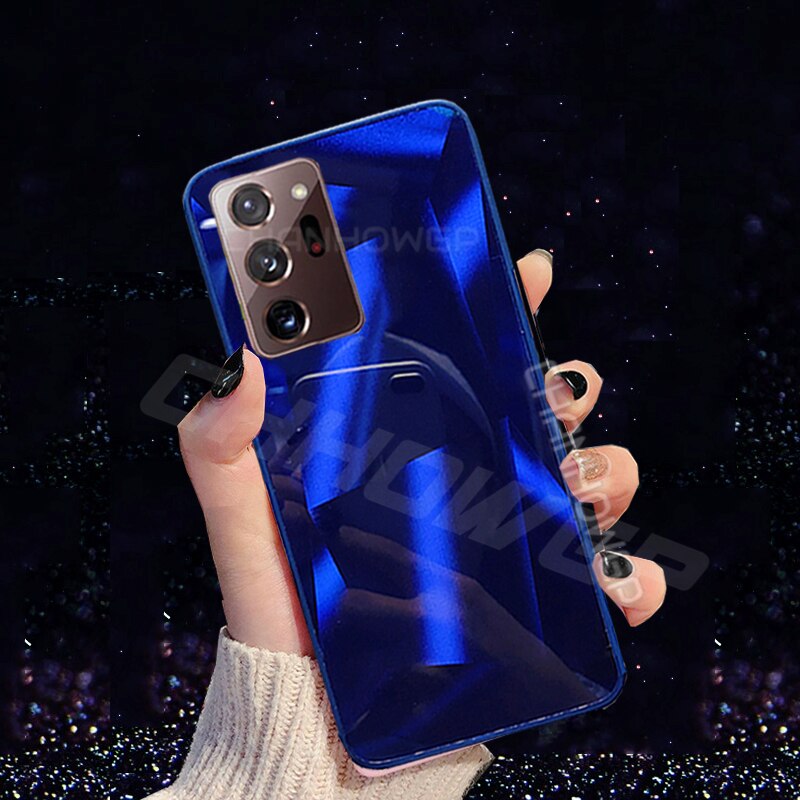 Do Samsung Galaxy Note 20 Ultra Case Glitter 3D pryzmat diamentowe lustro etui na telefony do Galaxy Note20 Note 20 miękka krawędź tylna okładka: Galaxy Note 20 / Niebieski