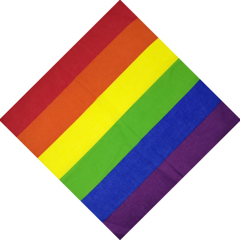 Festival Rainbow-Bandana cuadrada de algodón con bolsillo de 55x55CM Unisex, pañuelo para la cabeza, para desfile Gay, corbata para el cuello: 2