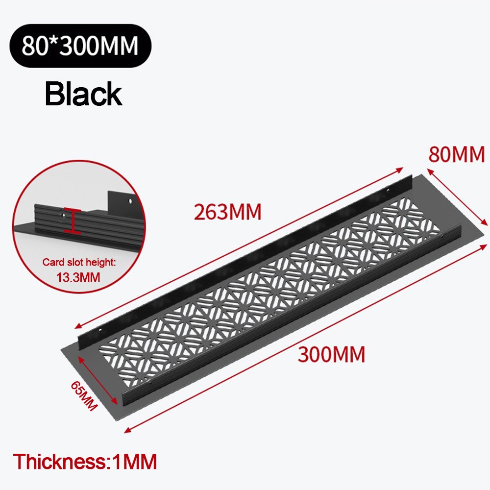 Aluminium ventilatieopeningen Cover Louvre Rechthoek Ventilatierooster Cover 50/80cm Breed Ademend Mesh Gat Ornamenten: YELLOW