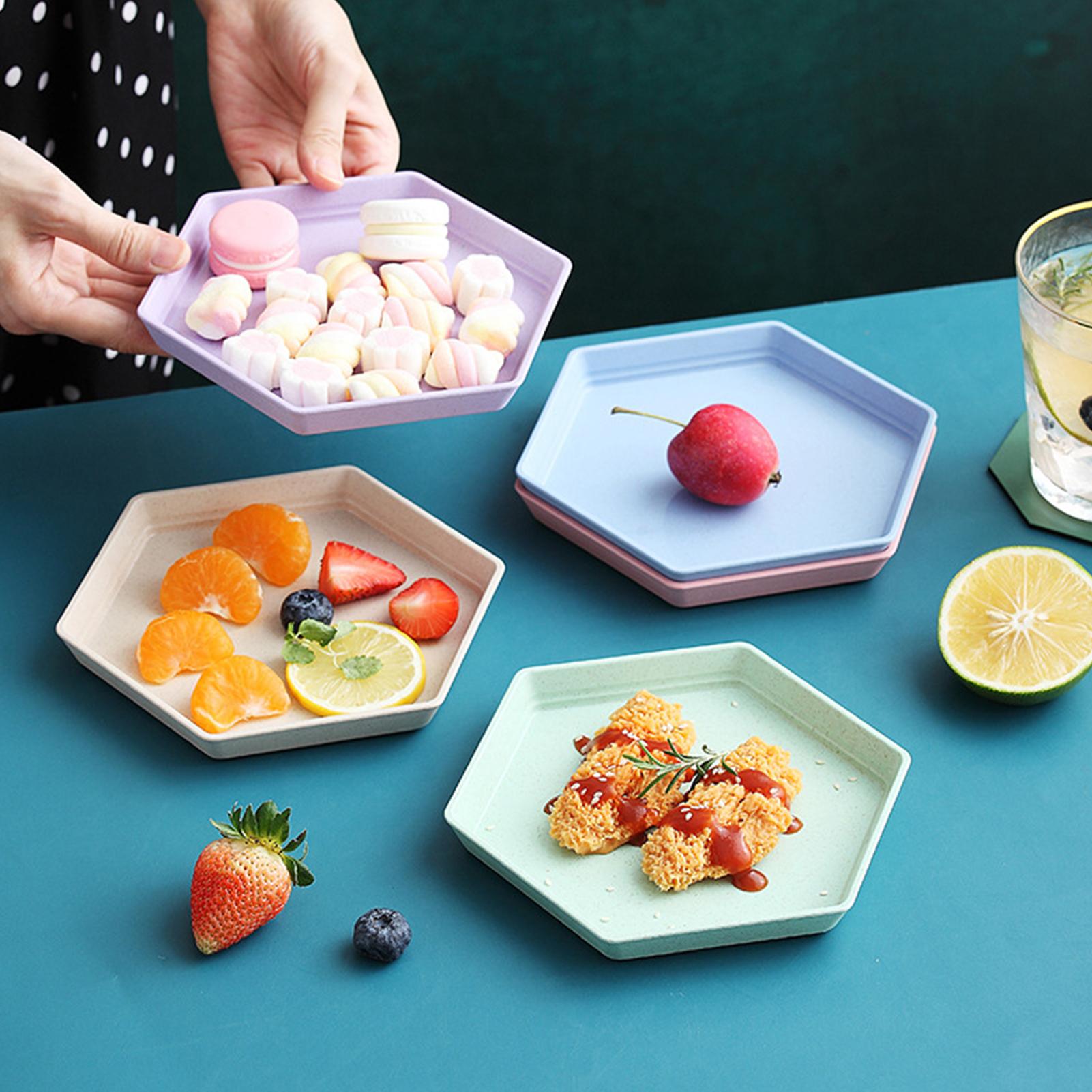 Plateau épais en paille de blé, pour Snacks, graines de Melon, assiette de fruits, vaisselle, Sauces, assiette à Dessert