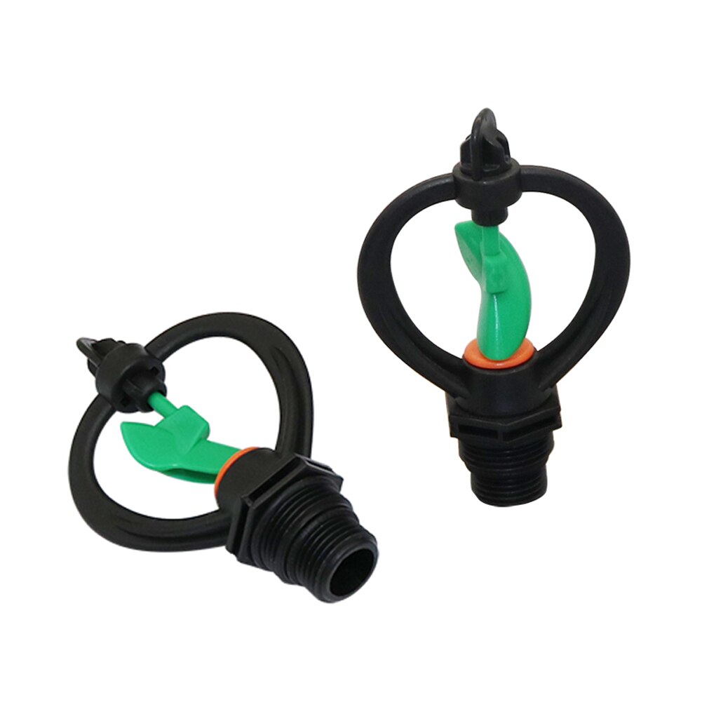 360 Degree 1/2" to 3/4" Male Thread Rotating Sprinklers Garden Agriculture Irrigation Vortex Watering Nozzles 2 Pcs
