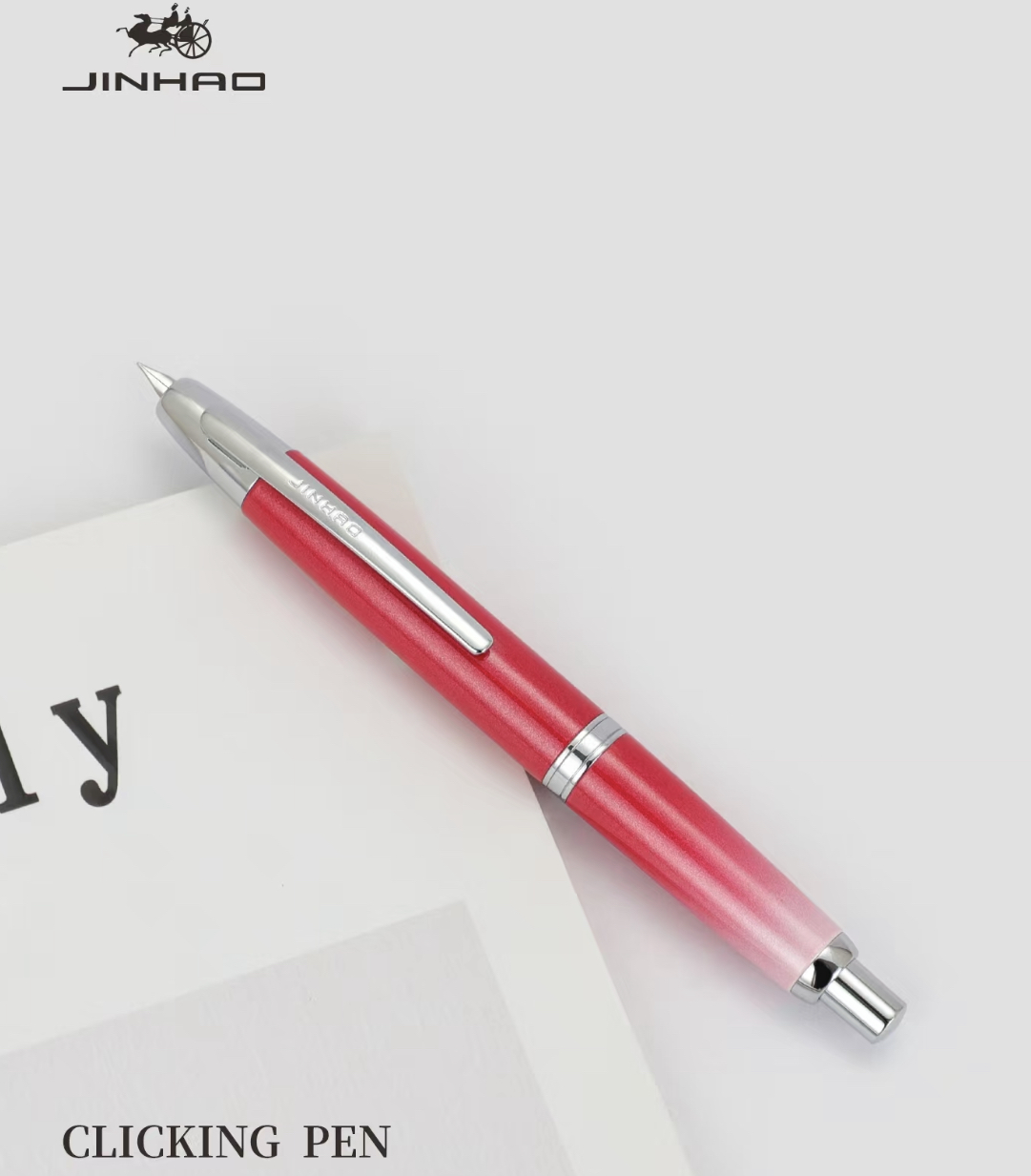 JINHAO 10 métal perle bleu presse stylo plume motif EF F plume écriture stylos à encre fournitures de bureau scolaire stylos: vert militaire / OBB