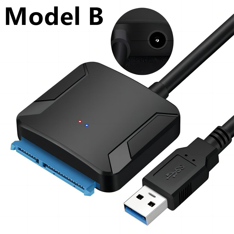 SATA naar USB 3.0-kabel Tot 5 Gbps USB 3.0 naar Sata III-kabel voor 2,5/3,5 inch externe HDD SSD harde schijf SATA 3 22-pins adapter: Rood