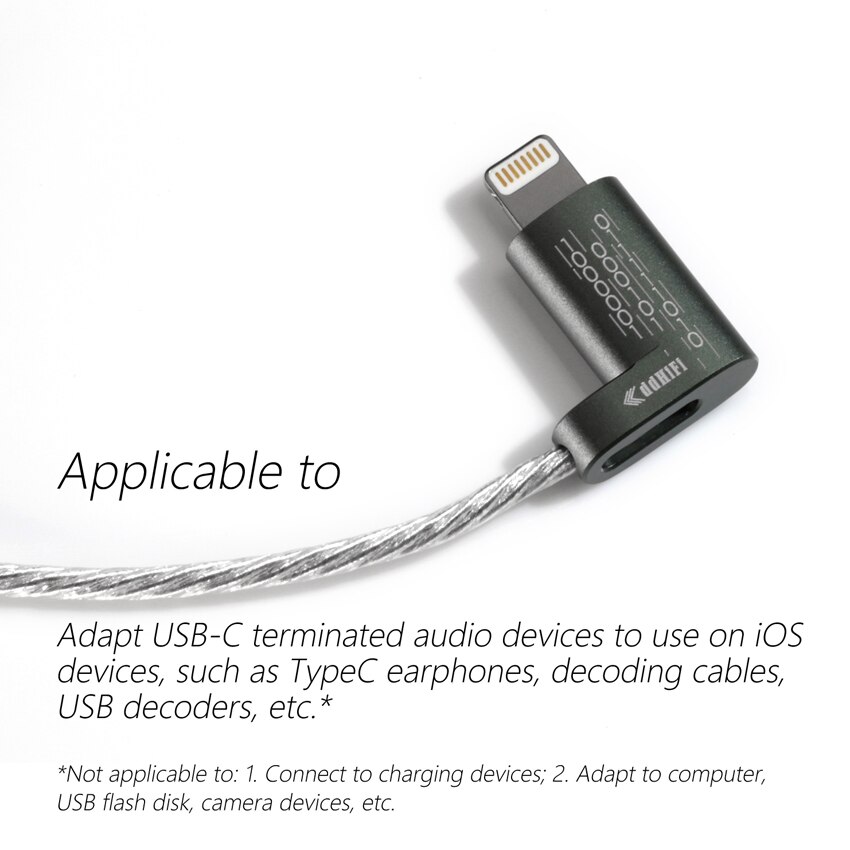 Câble de données DD ddHiFi MFi06 Lightning vers USB type-c, utilisé pour connecter des appareils iOS avec des appareils Audio type-c