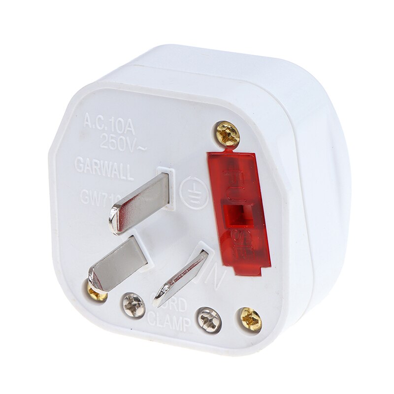 UK Plug 10A 3 Pin AC Elektrische Power Bedrading Mannelijke Stopcontact Met Led Schakelaar Afneembare Verlengsnoer Plug Adapter Met Gesmolten