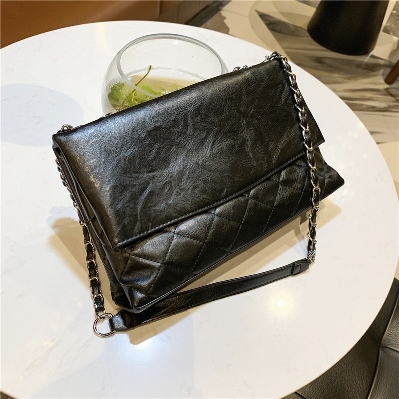 Olsitti Diamant Rooster Pu Lederen Schoudertas Crossbody Tassen Voor Vrouwen Ketting Handtassen Vrouwelijke Portemonnees Reizen Messenger Bag