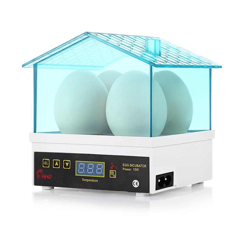 Digital Mini Egg Incubator Fully Automatic Small Brooder 4 Eggs Poultry Hatcher for Chickens Ducks Birds Turtle