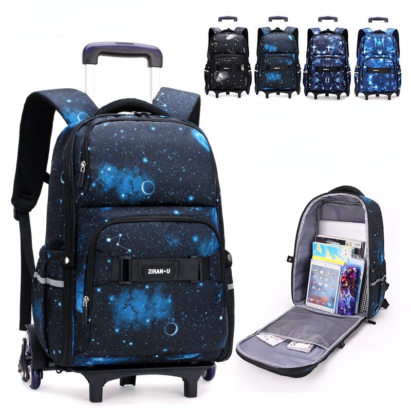 Trolley bagagli borse da scuola per ragazzi ragazze borse da scuola per bambini zaino per bambini Mochilas con zaino per scuola con ruote zaino per bambini
