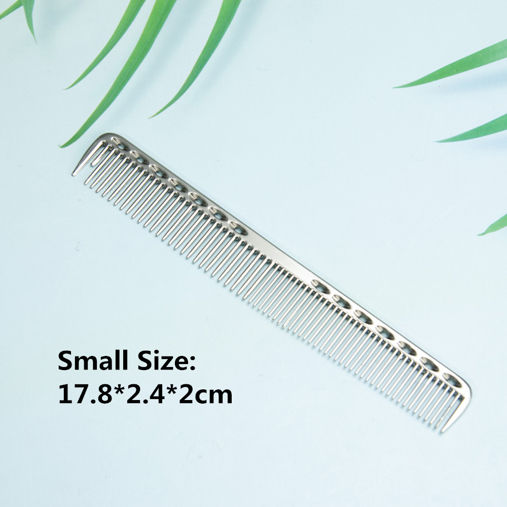 Space Aluminuml Hair Comb Pro Hairdressing Combs расческа для волос Hair Cutting Dying Hair Brush Barber Tools Salon Accessaries: Small-silver