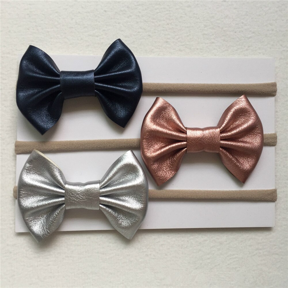 mignon en cuir papillon épingles à cheveux solide Kawaii PU cheveux arc pinces à cheveux princesse chapeaux accessoires de cheveux