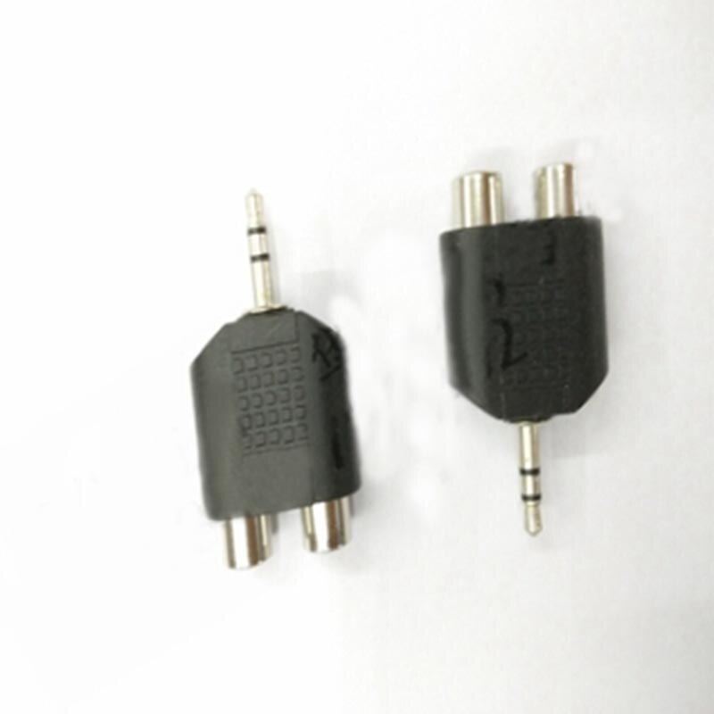 20 pcs 3.5 MM conector De Fone de ouvido para 2 RCA Adaptador Macho para a Fêmea AV conversor De Áudio de lótus