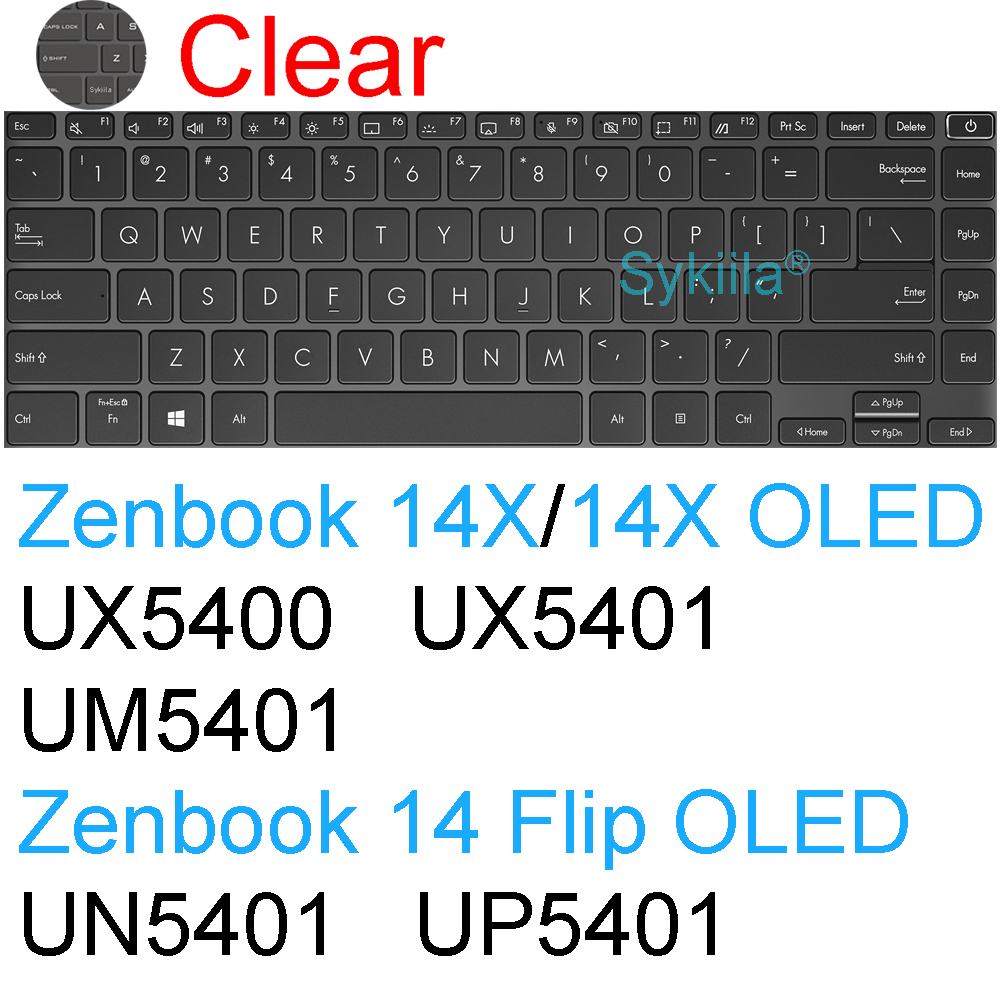 Tastaturabdeckung für ASUS Zenbook 14 OLED kippen Profi UX3406 UX3405 UX3404 hoch3404 UX6404 Q420 UX5401 Silikon-Schutzhülle: Freier Raum