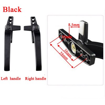 38 typ Zink-legierung Fenster ziehen Griff Verknüpfungen/Rechts Hand 50 Typ Glas Tür Griff Schiebe FlüGel Möbel Hardware- griff: Rechts handhaben / 50Typ Schwarz handhaben