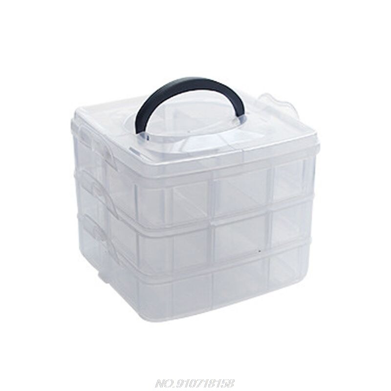 Transparent Portable Large Jewelry Organizer Storage Box Container Case Display N16 20