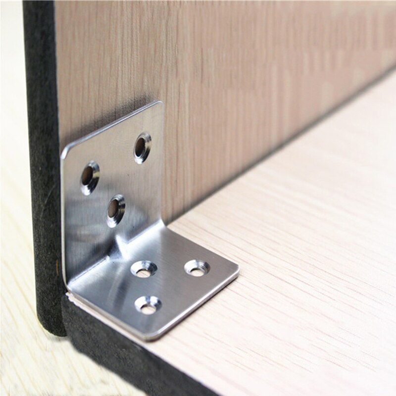 4/10/20PCS 90 Degree Metal Corner Braces Brackets Right Angle L Shaped Bracket Shelf Support Brackets for Wood Shelf Furniture