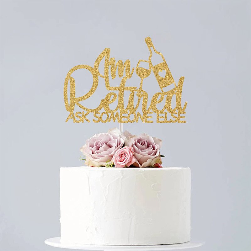 I'm Retired Cake Topper The Legend Has Retired Cake Decoration Happy Retirement Party Decorations Supplies Baking Accessories