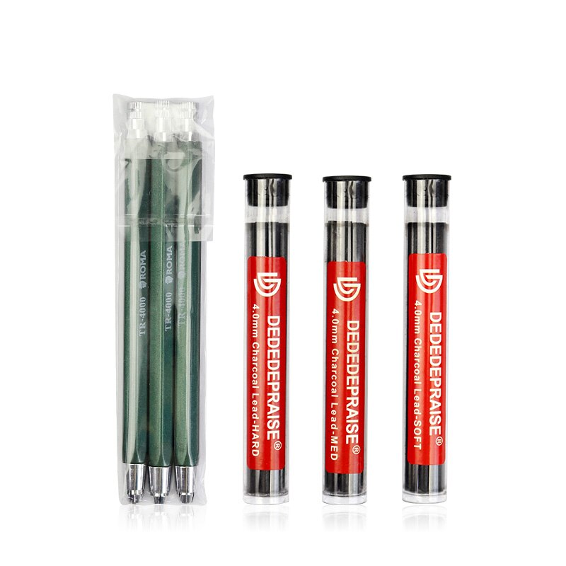 4mm Sketch Drawing Mechanical Pencil Automatic Charcoal Pencils For Students Kids Stationery Supplies TR-4000 Art Pencil