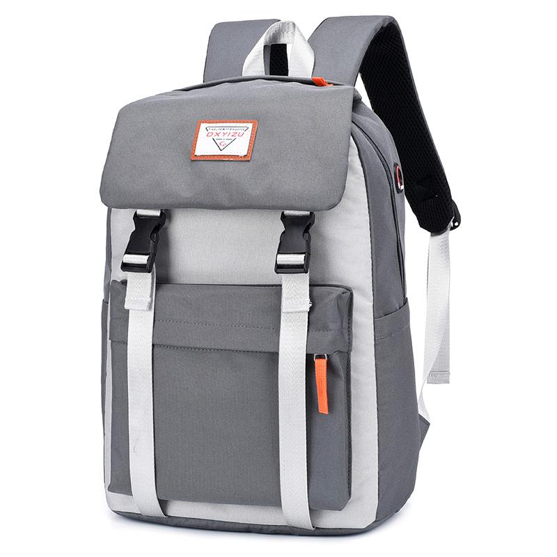 Moda mochila 2020 mochila feminina estudante da escola unisex grande capacidade mochila de viagem mochila: Gray