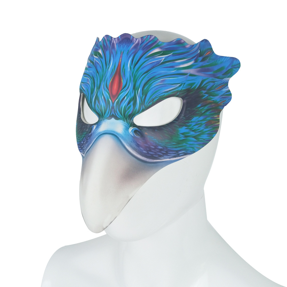 Masque d'oiseau de fantaisie, masade Tim, costume d'Halloween, vêtements de sauna, cosplay, fête, déguisement, corbeau, aigle, phénix, couvre-visage, accessoires: Or