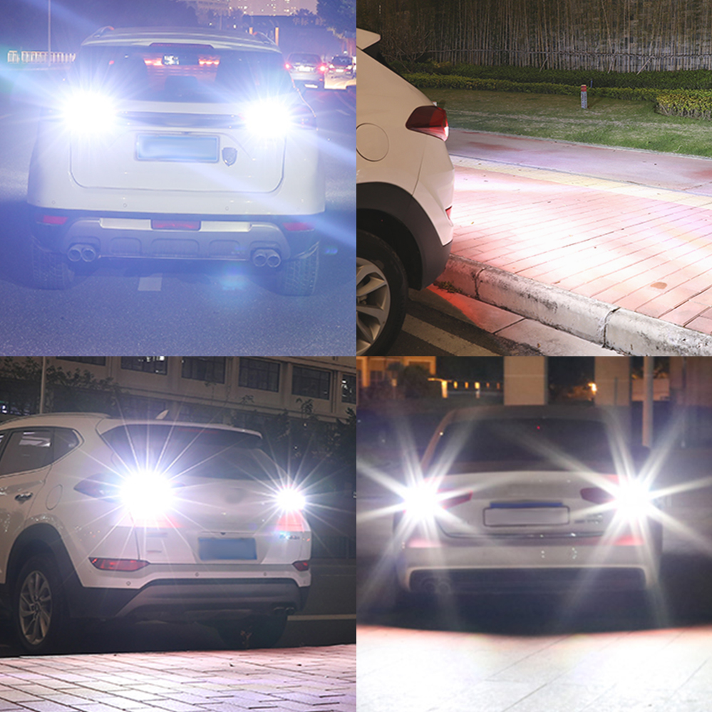 BAY15D-enquêter arrière LED rouge pour voiture, ampoule de stationnement, signal de freinage, 36 COB, 2x1157,