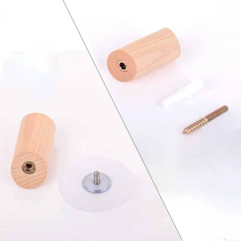 Cintre mural en bois naturel pour vêtements, porte-manteau décoratif, porte-clés, chapeau, écharpe, sac à main, rangement, HOT1