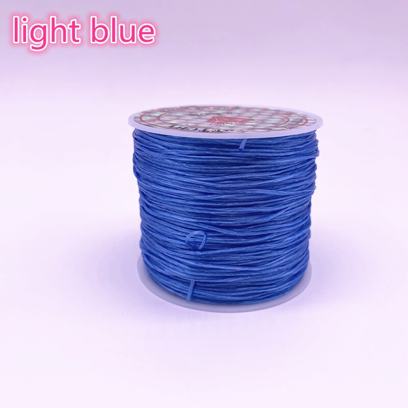 50M/Roll Flexible Elastic Crystal Line Rope Cord For Jewelry Making Beading Bracelet Wire Fishing Thread Rope Color U Pick: light blue