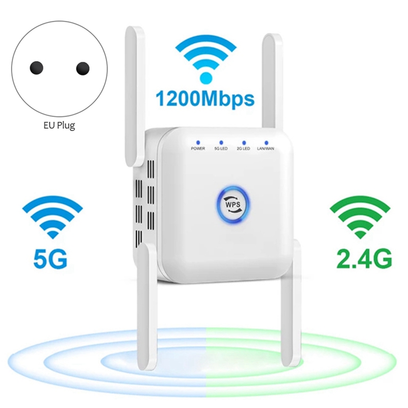 Jabs  ac24 dualband-wlan-repeater mit 1200m drahtlosen wanddurchführungen und eu-stecker