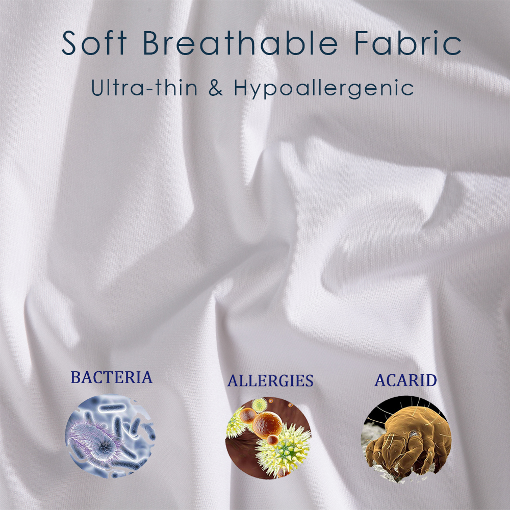180 x 200cm 100%  waterdichte gladde matrashoes hypoallergene waterdichte matrasbeschermer hoes voor matrasbeschermer bedlaken