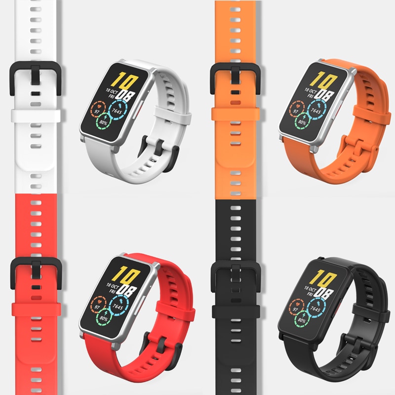 20Mm Siliconen Band Smartwatch Vervanging Deel Sport Wrist Band Horlogeband Voor Huawei Honor Es Horloge Smart Polsbandje Accessoires
