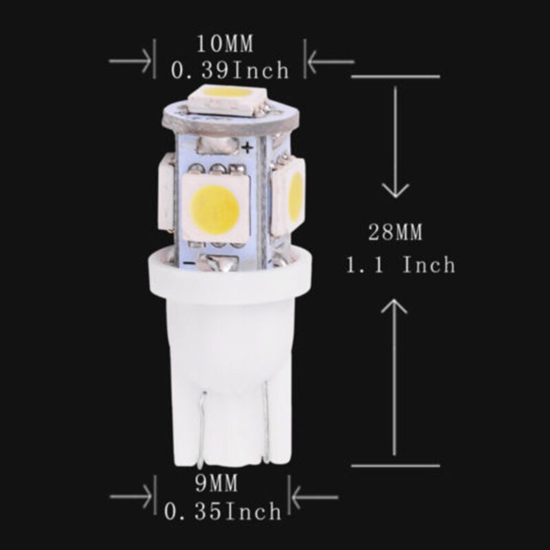 10* T5 Wedge-Bulb White LED For Malibu 12V AC/DC Landscape Light 6000K