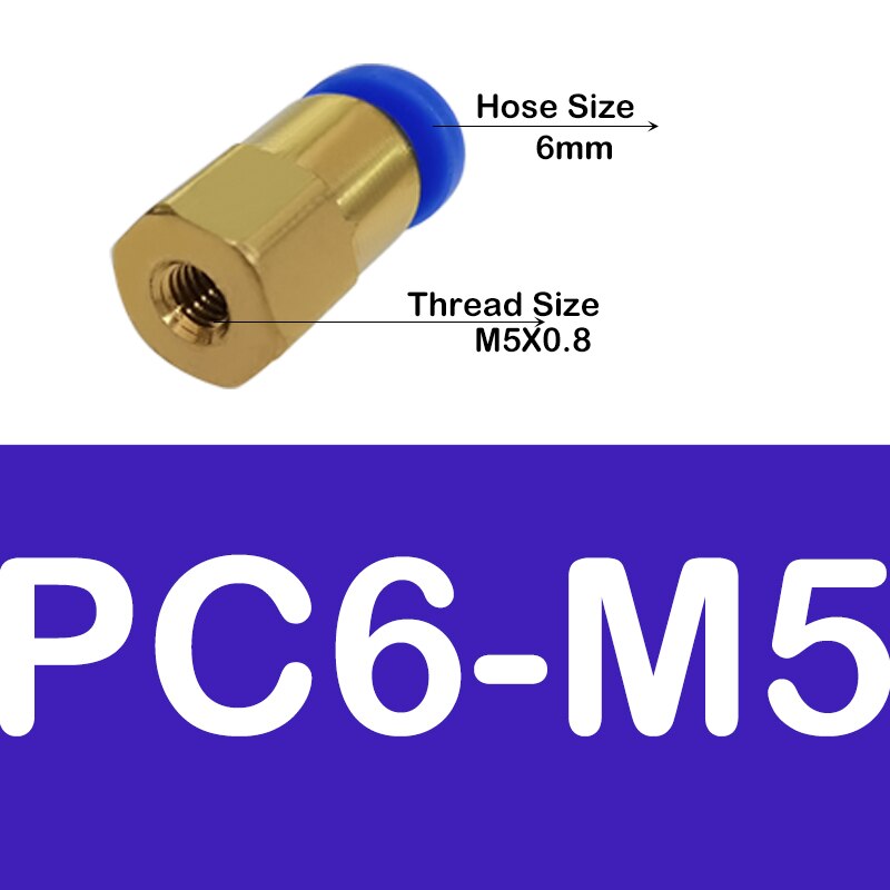 Pneumatische Komponenten10Stck/viel BSPT PCF6-01 PCF6-02 PCF8-02 Pneumatische Anschlüsse Weibliche Gerade eins-berühren schnell Freisetzung Montage: PCF6-M5