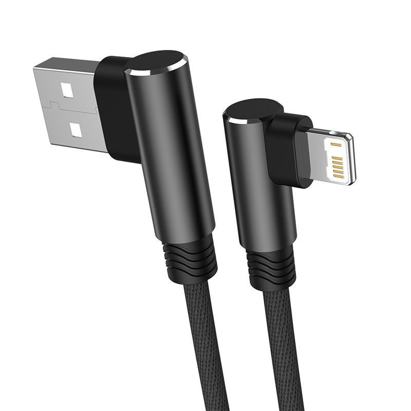 90 Degree Fast Charging Cable iPhone /Type-C/Micro Usb Charger Cable Light ning Android Phone