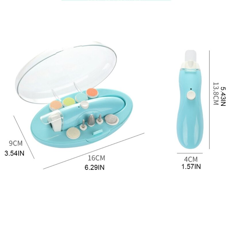 Lima per unghie elettrica per bambini9 in 1 Kit per Manicure per tagliaunghie sicuro per neonati 87HD