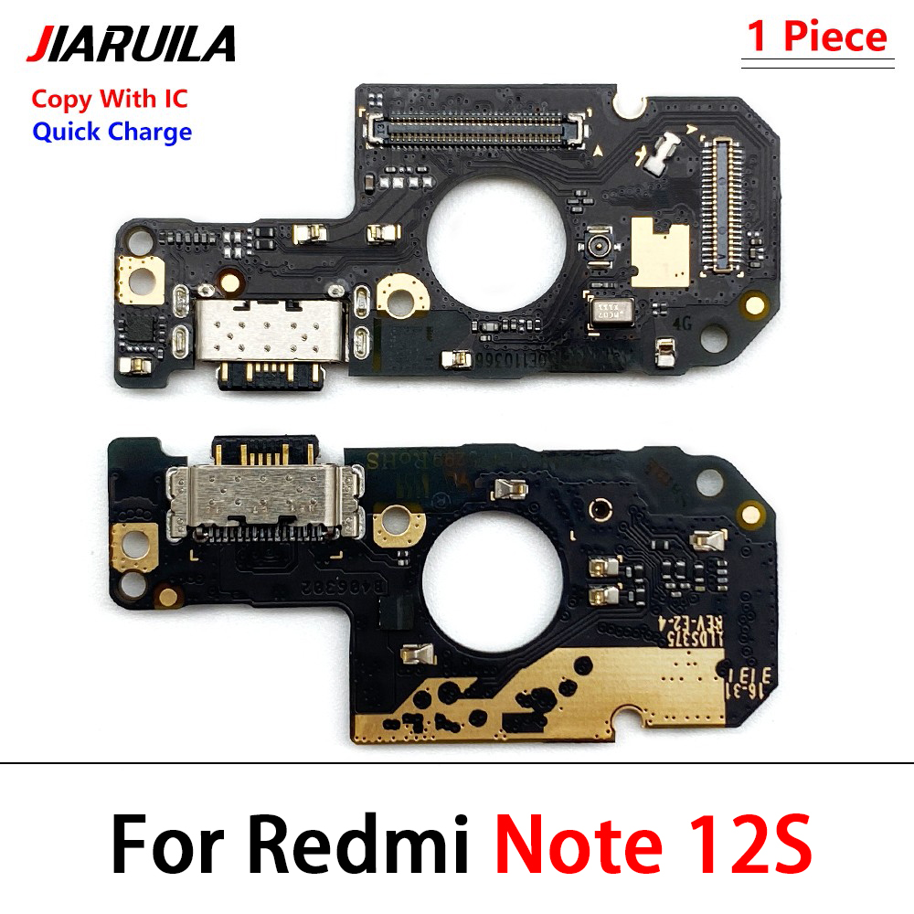 USB Charger Charging Port Dock Connector Microphone Flex Cable For Xiaomi Redmi 12C Note 12 4G 13 Pro Plus 5G 12s Fast charging: Brown