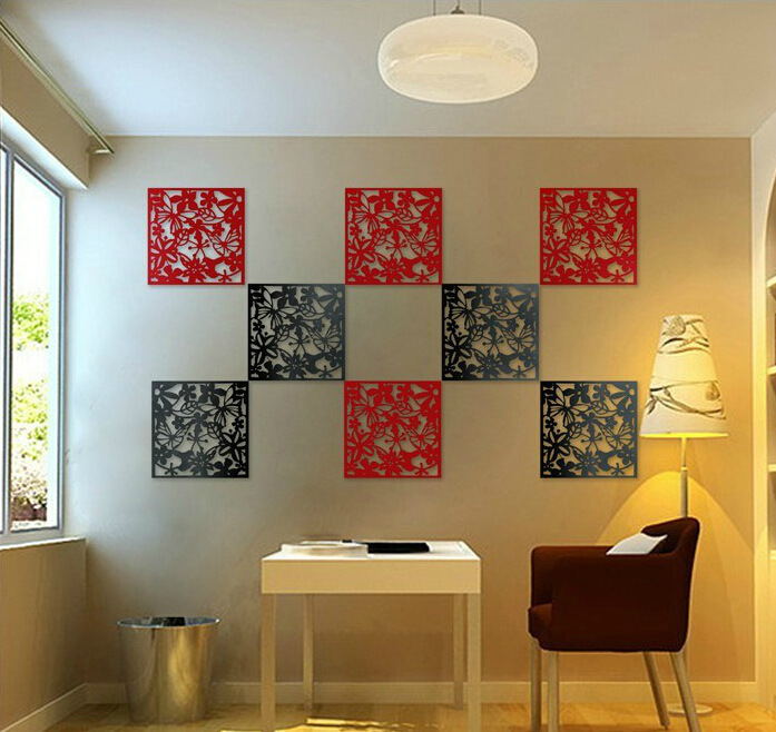 40x40cm Butterfly Hanging Screen Partition Entrance Door Living Room Bedroom TV Background Wall Stickers Hollow Window