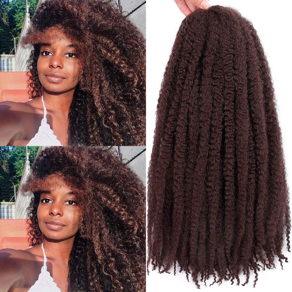 18 Inch Ombre Marley Braids Crochet Hair Crochet Braid Twist Box Afro Synthetic Jumbo Braiding Hair Extensions For Black Women: #33 / 1 pack