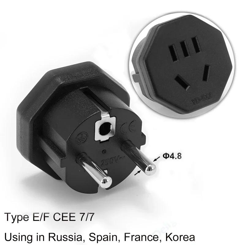Adaptateur de voyage universel royaume-uni vers ue Euro européen russie US EU vers royaume-uni britannique corée France adaptateur de prise convertisseur de prise électrique: TYPE 19