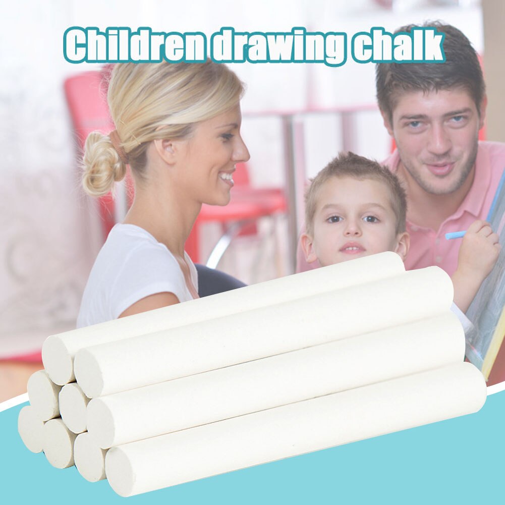 Mixed Colour White Chalk Sticks Pack Kids Playground School Art Learning DU55