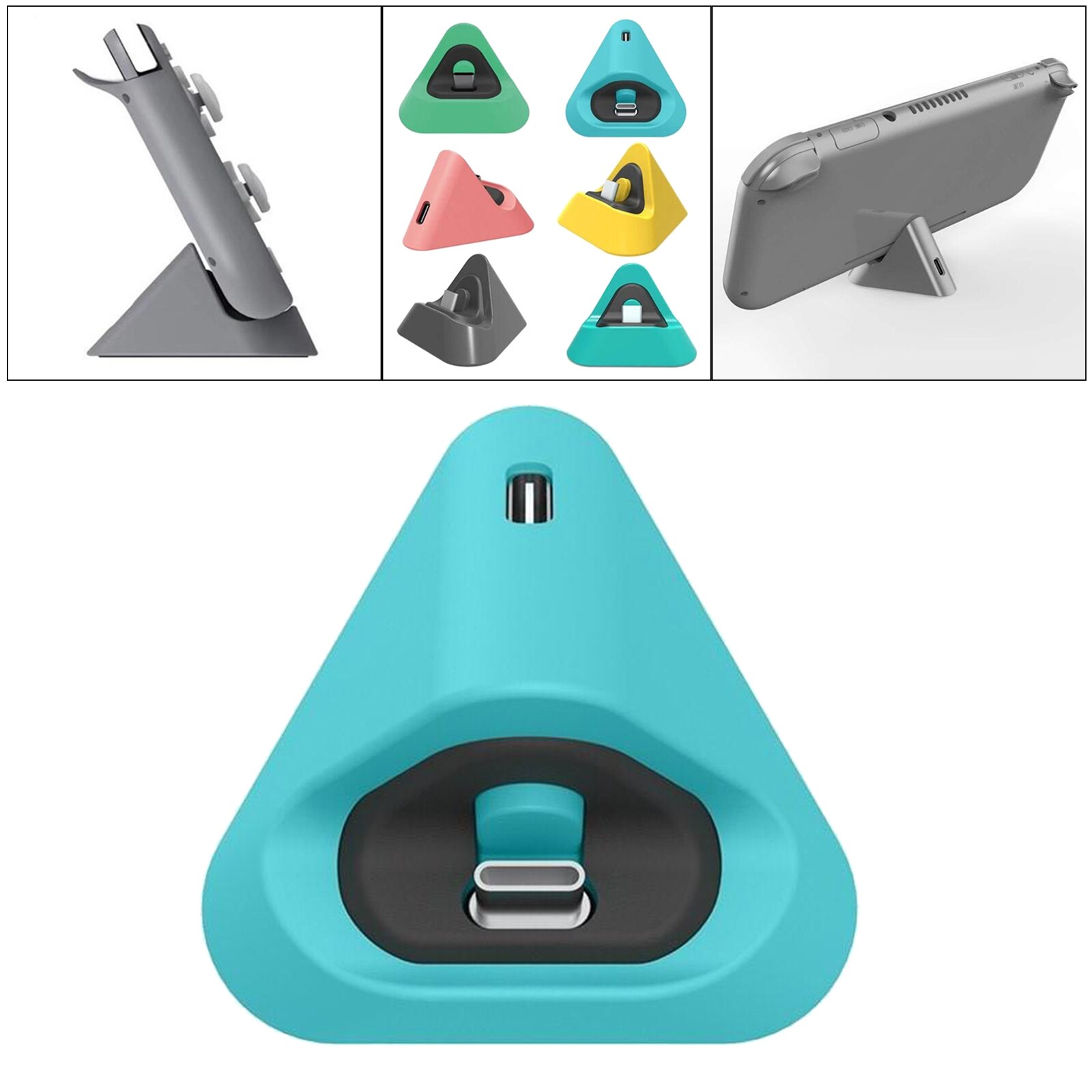 Portable TV Dock, for Switch Lite - Replacement Travel Charging Docking Station, USB C Charger Stand: Blue