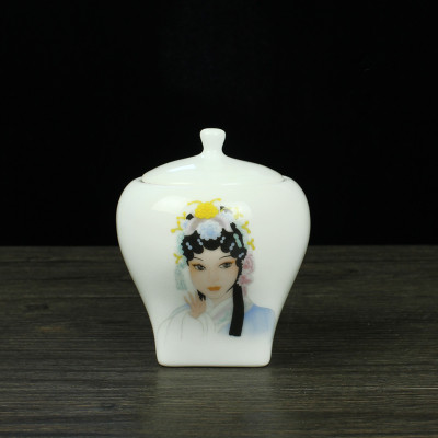 JIA-GUI luo cerâmica caixa de chá latas de armazenamento de frutas secas garrafa selada puer er chá caixa de armazenamento cerâmica jar chá lata recipientes d129: 3