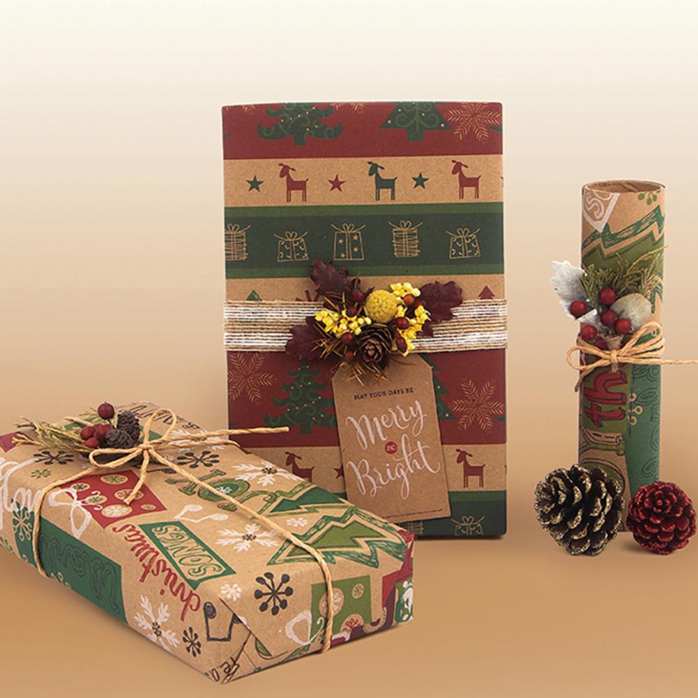 Lightweight Great Single-sided Pattern Packing Paper Paper Christmas Wrapping Paper Attractive for Home