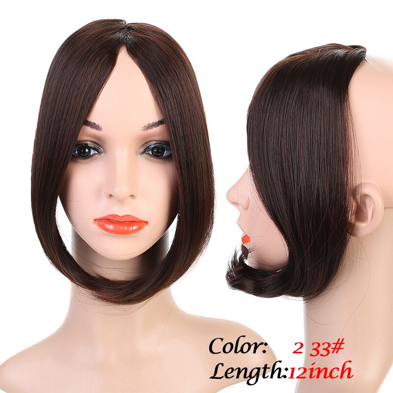 PAGEUP Long Clip In on Front Hair Bang Side Fringe Hair Extension Real Natural Synthetic Bangs Hair Piece: 2 33
